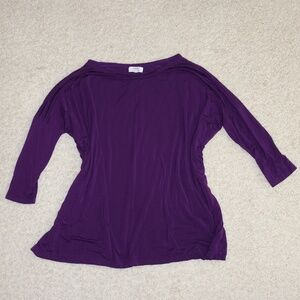 3/4 Sleeve Purple Piko Top